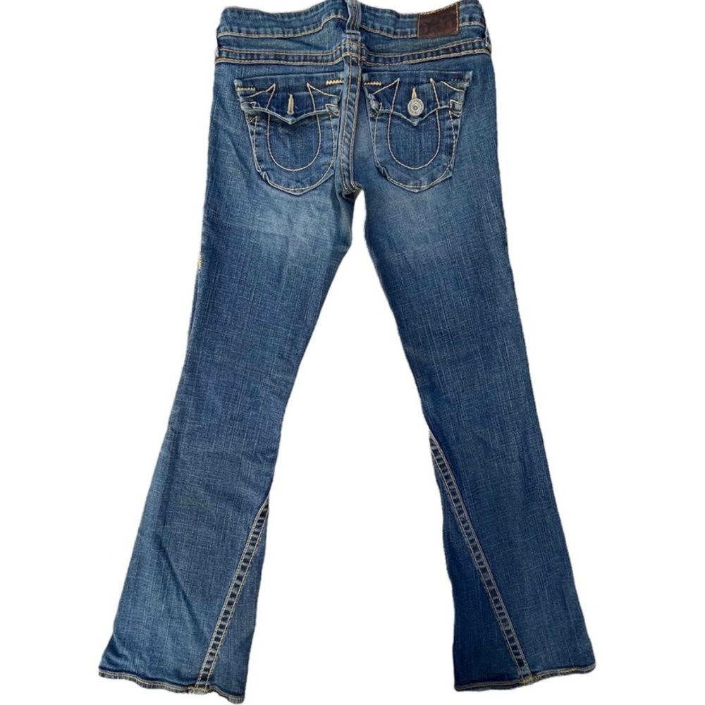 Vintage Y2K True Religion Blue Denim Flared Bootcut Low Rise Jeans Pants